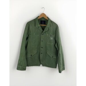 MEN'S SCOTCH & SODA GREEN 4 POCKET BUTTON-UP JACKET COTTON SIZE L CHORE